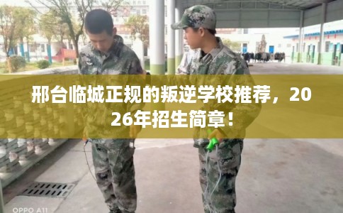 邢台临城正规的叛逆学校推荐，2026年招生简章！