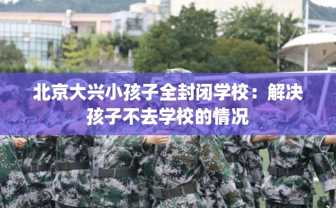 北京大兴小孩子全封闭学校：解决孩子不去学校的情况