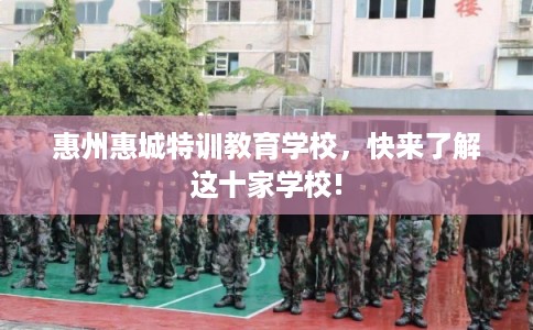 惠州惠城特训教育学校，快来了解这十家学校!