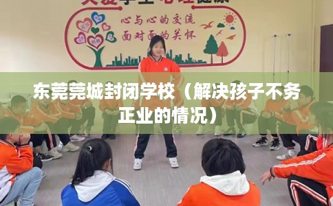 东莞莞城封闭学校（解决孩子不务正业的情况）