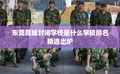 东莞莞城封闭学校是什么学校排名精选出炉