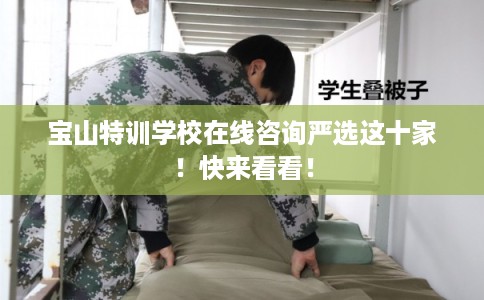 宝山特训学校在线咨询严选这十家！快来看看！