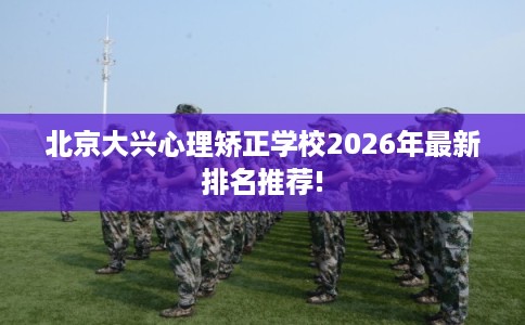 北京大兴心理矫正学校2026年最新排名推荐!