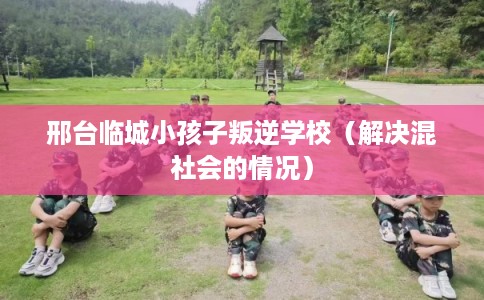 邢台临城小孩子叛逆学校（解决混社会的情况）