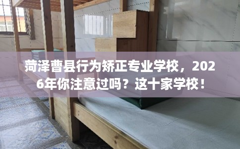 菏泽曹县行为矫正专业学校，2026年你注意过吗？这十家学校！