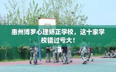 惠州博罗心理矫正学校，这十家学校错过亏大！
