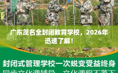 广东茂名全封闭教育学校，2026年迅速了解！