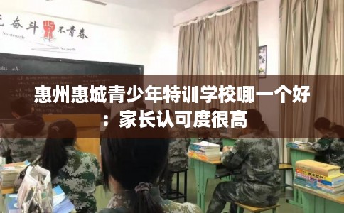 惠州惠城青少年特训学校哪一个好：家长认可度很高