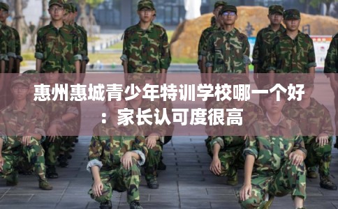 惠州惠城青少年特训学校哪一个好：家长认可度很高