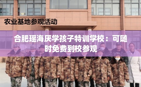 合肥瑶海厌学孩子特训学校：可随时免费到校参观