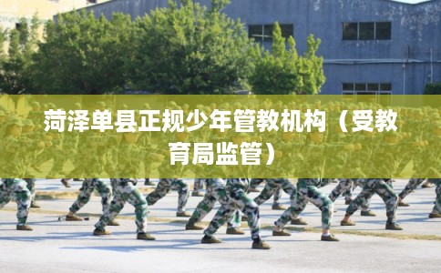 菏泽单县正规少年管教机构（受教育局监管）