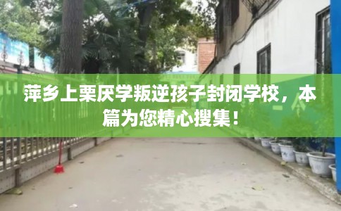 萍乡上栗厌学叛逆孩子封闭学校，本篇为您精心搜集！