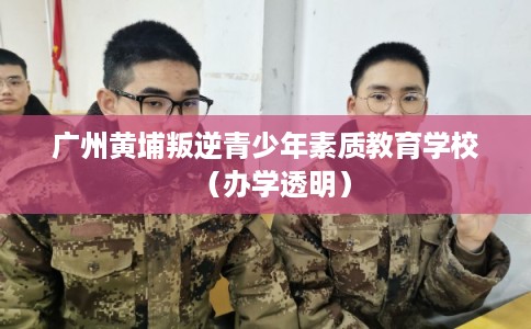 广州黄埔叛逆青少年素质教育学校（办学透明）