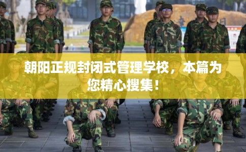 朝阳正规封闭式管理学校，本篇为您精心搜集！