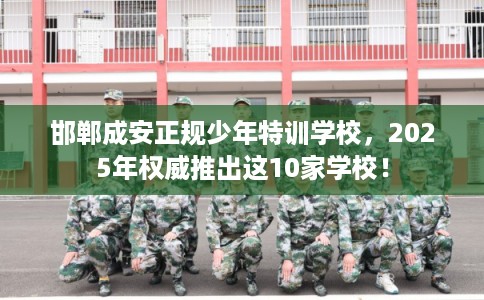 邯郸成安正规少年特训学校，2025年权威推出这10家学校！