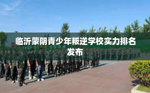 临沂蒙阴青少年叛逆学校实力排名发布