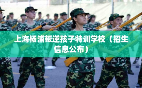 上海杨浦叛逆孩子特训学校（招生信息公布）