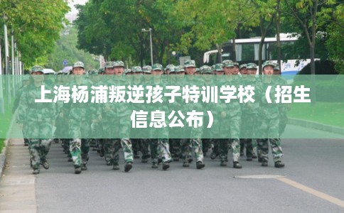 上海杨浦叛逆孩子特训学校（招生信息公布）