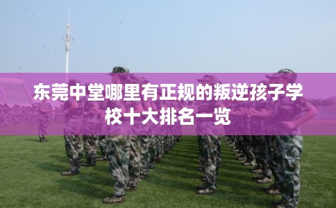 东莞中堂哪里有正规的叛逆孩子学校十大排名一览