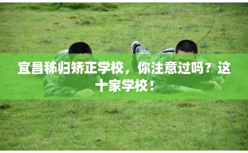 宜昌秭归矫正学校，你注意过吗？这十家学校！