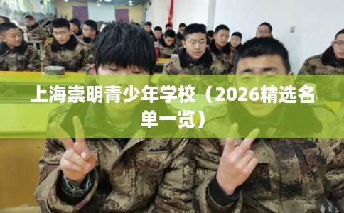 上海崇明青少年学校（2026精选名单一览）