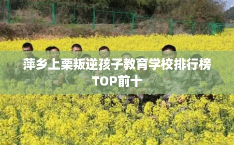 萍乡上栗叛逆孩子教育学校排行榜TOP前十