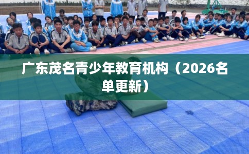 广东茂名青少年教育机构（2026名单更新）