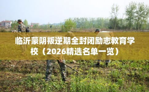 临沂蒙阴叛逆期全封闭励志教育学校（2026精选名单一览）