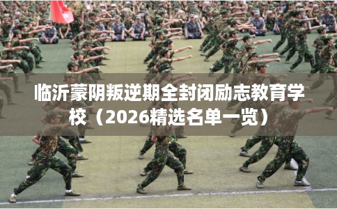临沂蒙阴叛逆期全封闭励志教育学校（2026精选名单一览）