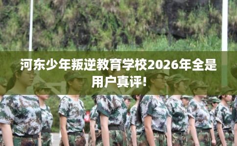 河东少年叛逆教育学校2026年全是用户真评!