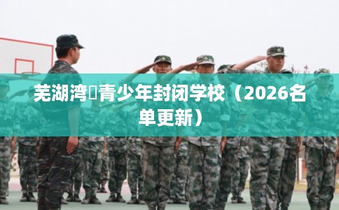 芜湖湾沚青少年封闭学校（2026名单更新）
