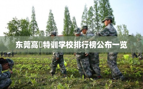 东莞高埗特训学校排行榜公布一览