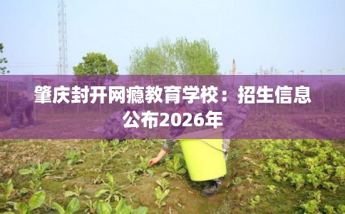 肇庆封开网瘾教育学校：招生信息公布2026年