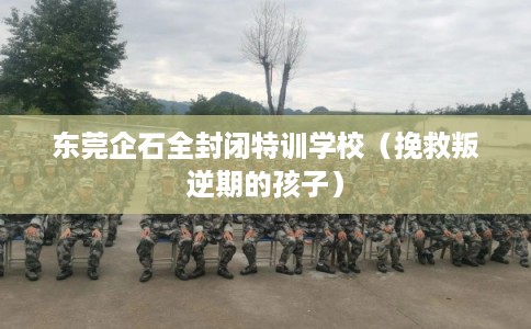 东莞企石全封闭特训学校（挽救叛逆期的孩子）