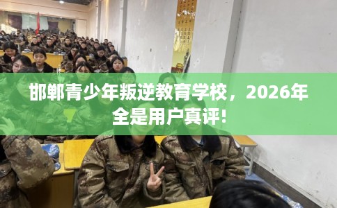 邯郸青少年叛逆教育学校，2026年全是用户真评!