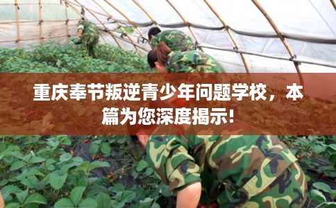 重庆奉节叛逆青少年问题学校，本篇为您深度揭示!
