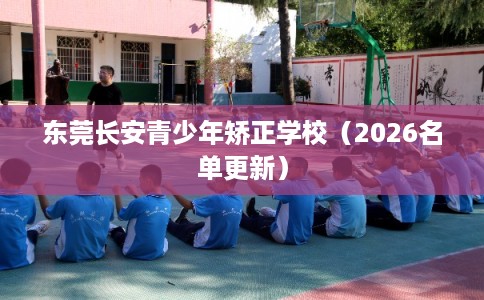 东莞长安青少年矫正学校（2026名单更新）