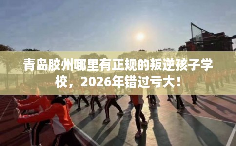 青岛胶州哪里有正规的叛逆孩子学校，2026年错过亏大！