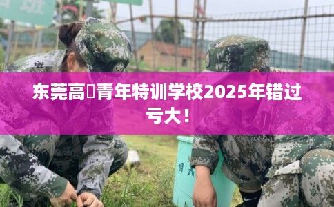 东莞高埗青年特训学校2025年错过亏大！