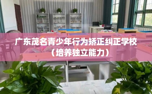 广东茂名青少年行为矫正纠正学校（培养独立能力）