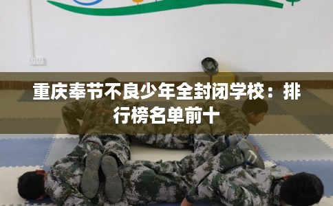 重庆奉节不良少年全封闭学校：排行榜名单前十
