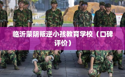 临沂蒙阴叛逆小孩教育学校（口碑评价）