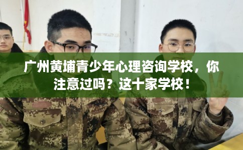 广州黄埔青少年心理咨询学校，你注意过吗？这十家学校！