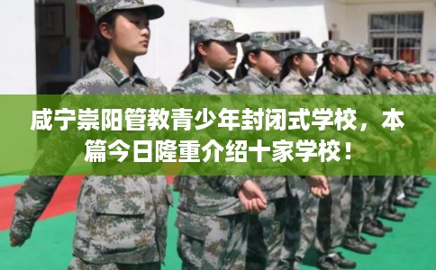 咸宁崇阳管教青少年封闭式学校，本篇今日隆重介绍十家学校！