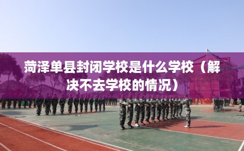菏泽单县封闭学校是什么学校（解决不去学校的情况）