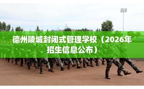 德州陵城封闭式管理学校（2026年招生信息公布）