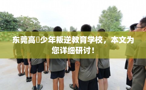 东莞高埗少年叛逆教育学校，本文为您详细研讨！