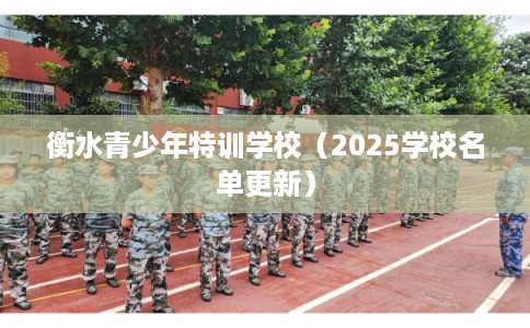衡水青少年特训学校（2025学校名单更新）