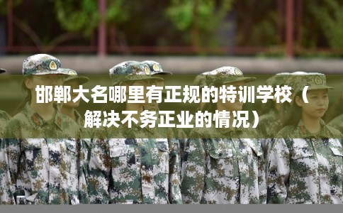 邯郸大名哪里有正规的特训学校（解决不务正业的情况）