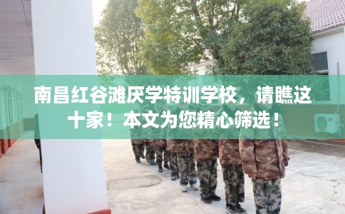 南昌红谷滩厌学特训学校，请瞧这十家！本文为您精心筛选！